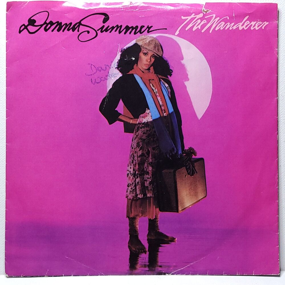 Donna Summer 45 PS ONLY The Wanderer / Stop Me on Geffen VG Disco